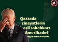 Qəzzada cinayətlərin əsil səbəbkarı Amerikadır!