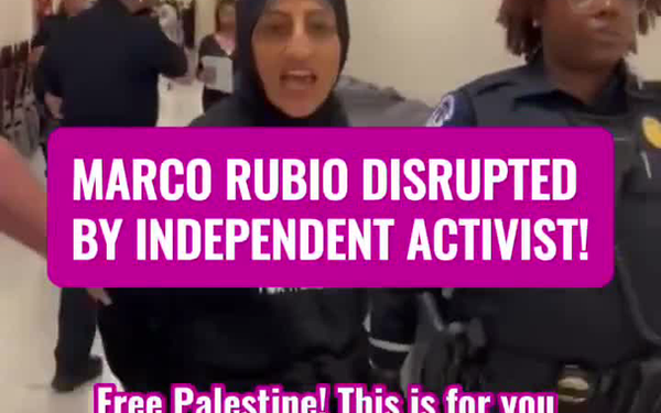 Rubionun çıxışı zamanı Qəzzəyə dəstək verən qadının həbs edilməsi