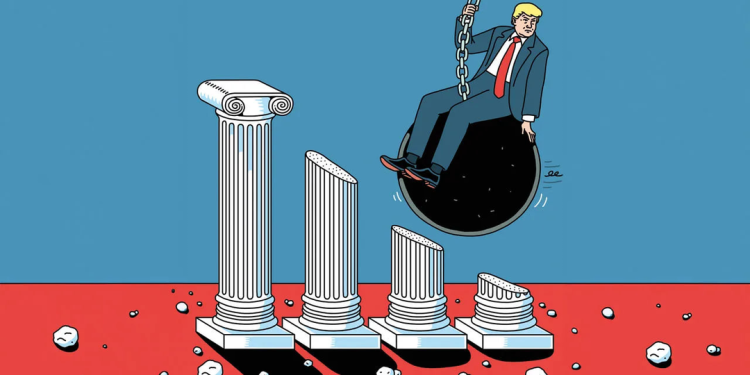 Trampın təlatümlü yüz günü; qanunsuzluqdan tənəzzül riskinə qədər