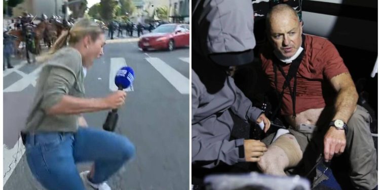 ABŞ polisinin etirazlar zamanı beynəlxalq jurnalistlərə qarşı zorakı rəftarı